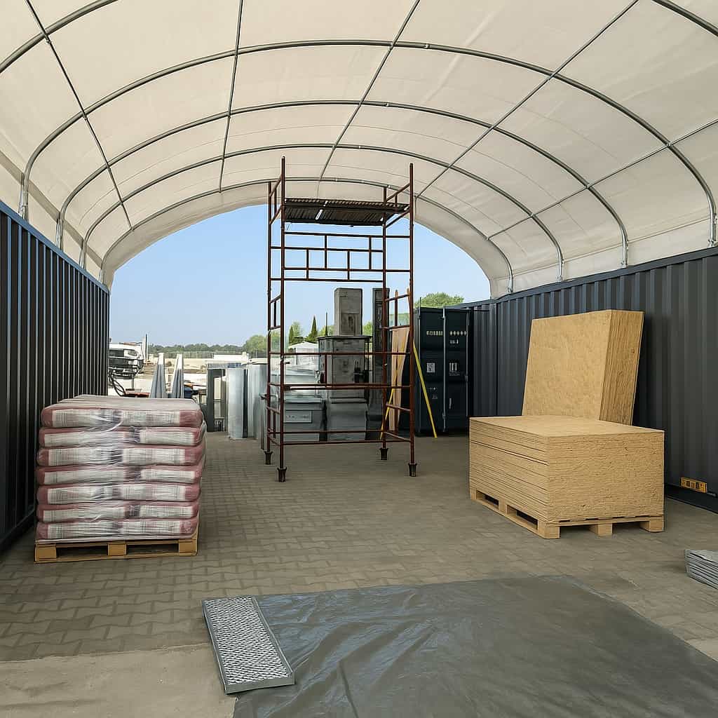 Producent hal namiotowych radzi: jak zabezpieczyć się przed upałem i burzami na przestrzeniach przeładunkowych?